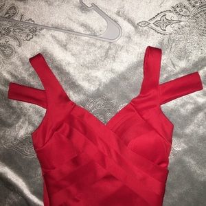 Red formal dress